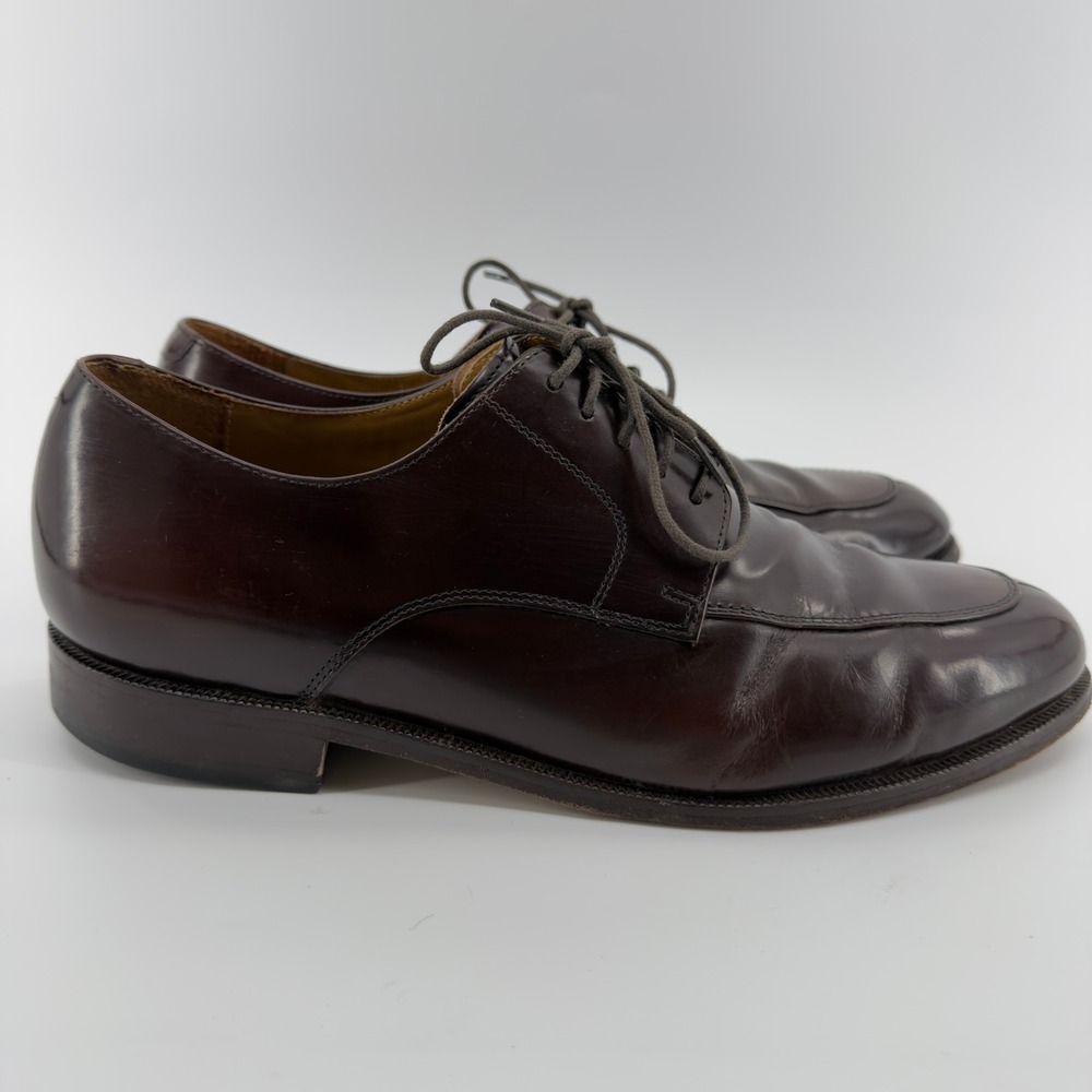 Cole Haan Nike Air Mens 11 M Burgundy Leather Split‎ Toe Derby Oxfords
